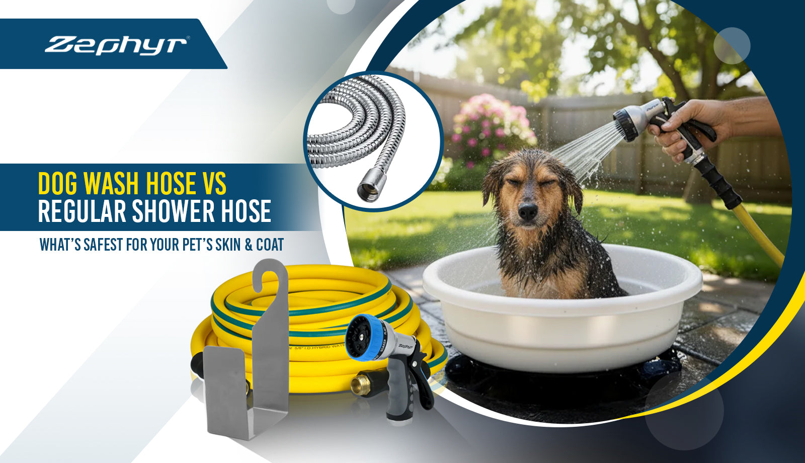Dog Wash Hose vs Regular Shower Hose: What’s Safest for Your Pet’s Skin & Coat?