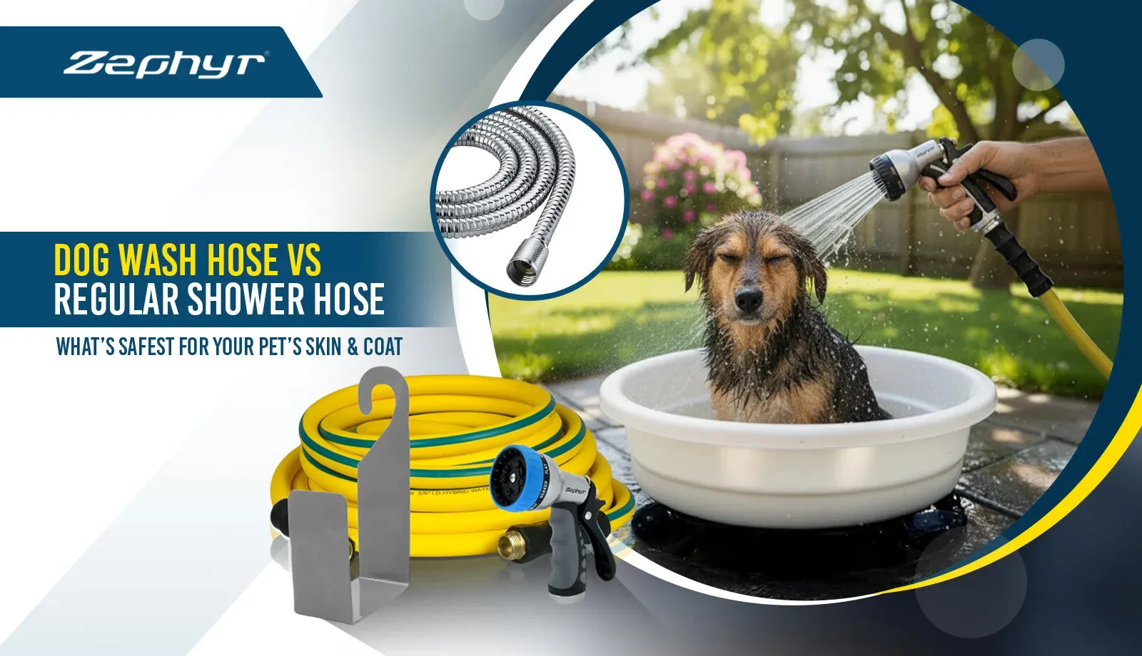Dog Wash Hose vs Regular Shower Hose: What’s Safest for Your Pet’s Skin & Coat?