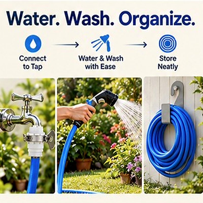 Zephyr Balcony Watering & Wash Kit – Rubber Hose 7.6 m