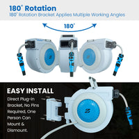 Zephyr Premium Pet Shower System (13 mm × 15 M) Auto-Retractable Pet Wash Hose Reel thumbnail