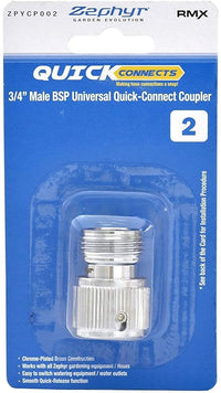 Zephyr Quick Connects – Male Universal Coupler (Silver) – For Easy Hose Connections thumbnail