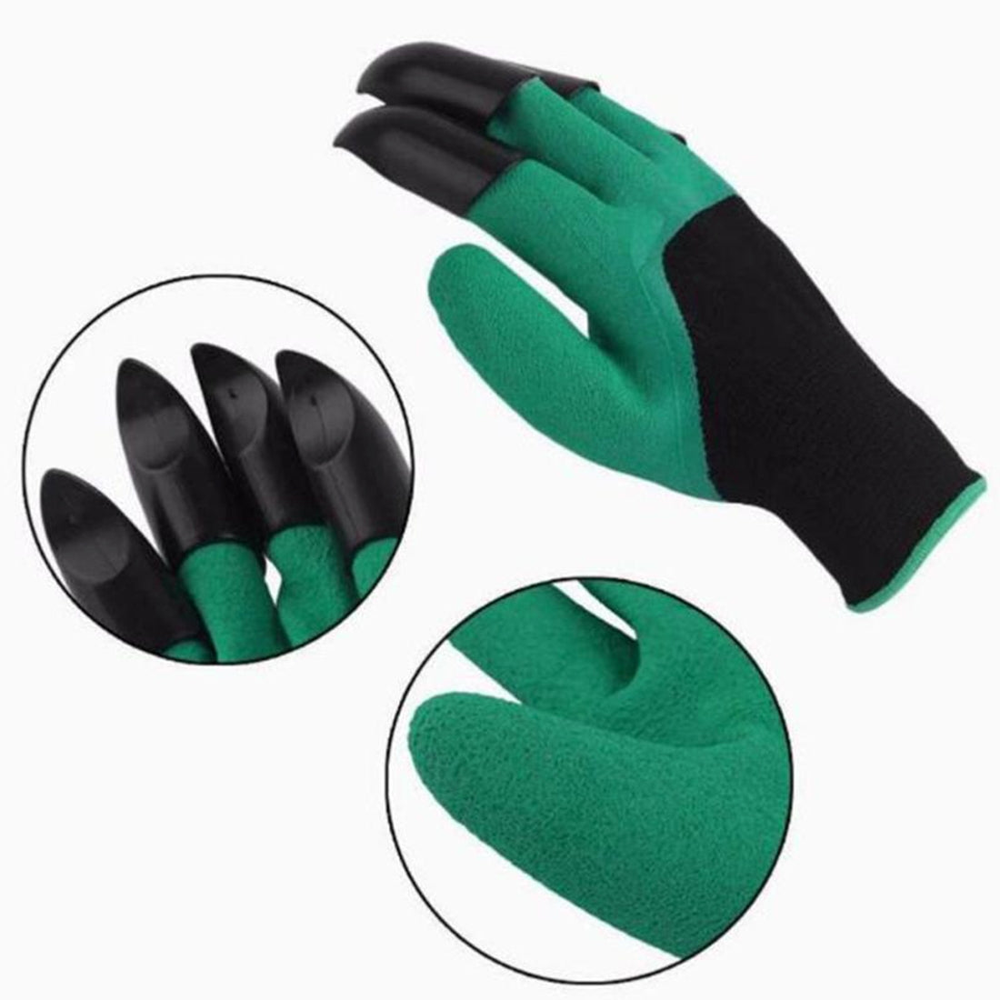 A Pair Latex Gloves ABS Gloves for Digging and Planting,The Right One with Claws