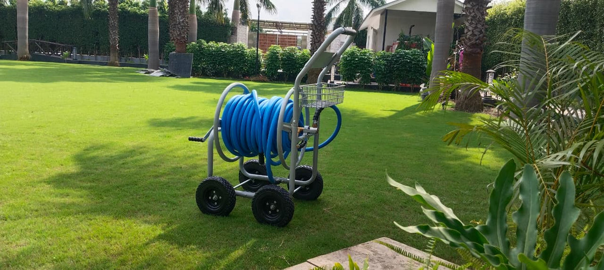 Zephyr Heavy-Duty Water Hose Reel Cart 13mm (1/2 Inch) x 120mtr (395ft)