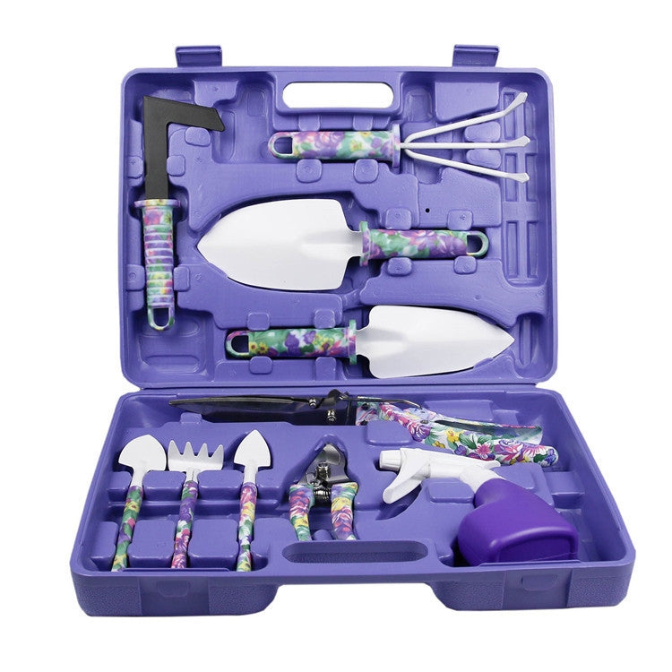 Potted Gardening Tool Set, Specification: 10 PCS / Set (Purple)