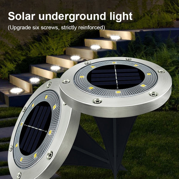 8 LEDs Solar Outdoor Garden Lawn Light Sensor