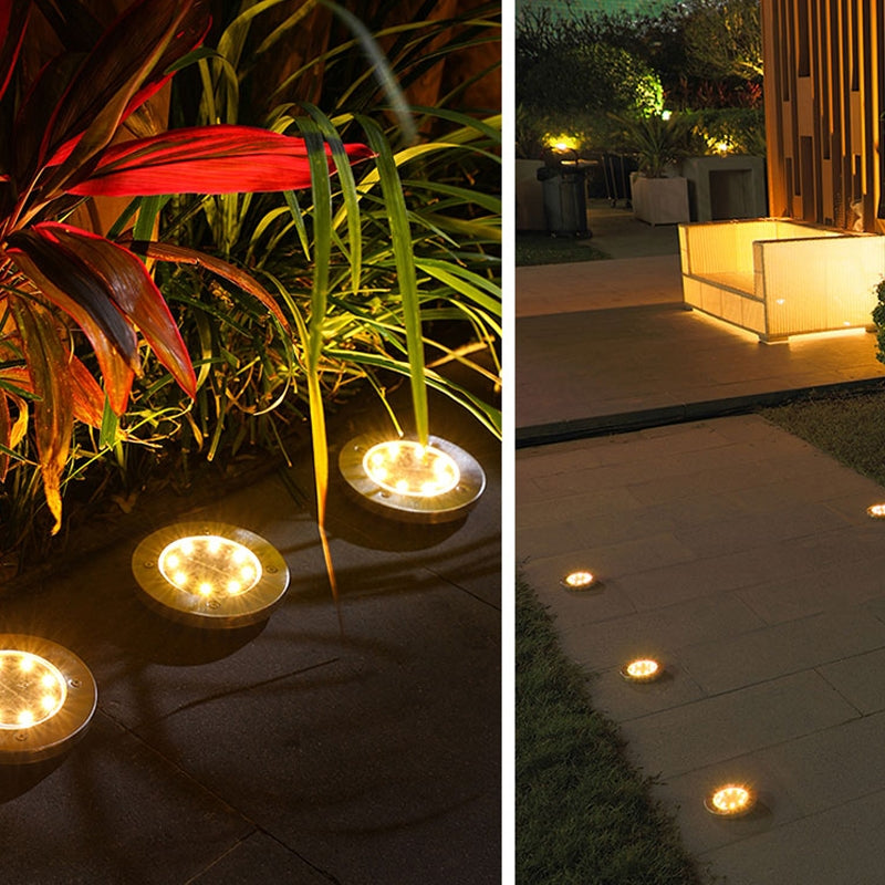 8-LED Solar Garden Light – Intelligent Sensor and Buried Installation