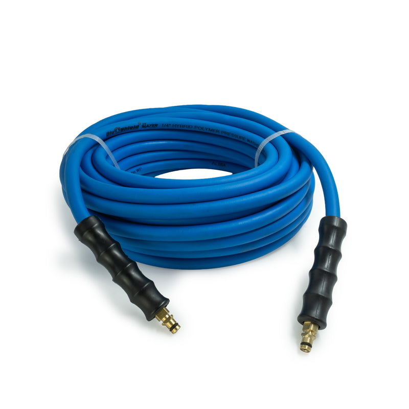 Zephyr Blu Shield The Slayer Hybrid Pressure Washer Hose 06mm (1/4") × 10m – Quick Connect, 242 Bar, Non-Marking, Kink-Resistant