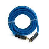 Blu Shield The Slayer Hybrid Pressure Washing Hose 6mm (1/4") x 15m Blue with Quick Connect – 242 Bar, Non-Marking, Kink-Resistant