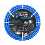 Blu Shield The Slayer Hybrid Pressure Washing Hose 13mm (1/2") x 10m Blue with 1/2" Fixed & Revolving NPT Fittings – 242 Bar, Non-Marking, Kink-Resistant