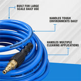 Zephyr Blu Shield The Slayer Hybrid Pressure Washer Hose 06mm (1/4") × 10m – Quick Connect, 242 Bar, Non-Marking, Kink-Resistant