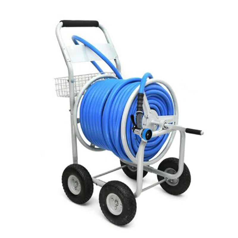 Zephyr Heavy-Duty Water Hose Reel Cart 25mm (1 Inch) x 60mtr (196ft)
