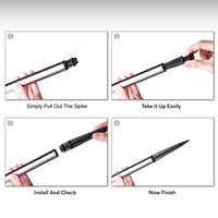 Solar Lawn Lamp (Stainless Steel, White Light) – Durable Outdoor Lighting Solution thumbnail