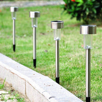 Solar Lawn Lamp (Stainless Steel, White Light) – Durable Outdoor Lighting Solution thumbnail