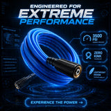 Zephyr Blu Shield The Slayer Hybrid Pressure Washer Hose 06mm (1/4") × 15 m – M22 Connectors, 242 Bar, Non-Marking, Kink-Resistant