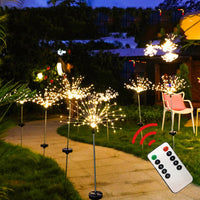 Outdoor Garden Lawn Solar Ground Light LED Firework Star Decoration Lamp(Warm Light) thumbnail