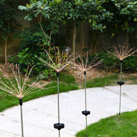 Outdoor Garden Lawn Solar Ground Light LED Firework Star Decoration Lamp(Warm Light) thumbnail