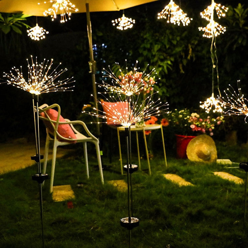 Outdoor Garden Lawn Solar Ground Light LED Firework Star Decoration Lamp(Colorful Light)