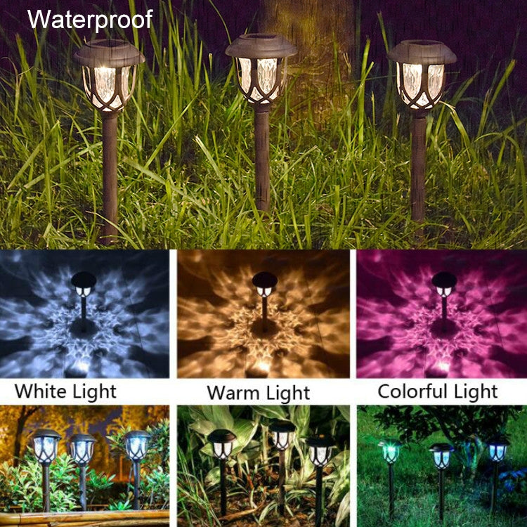 Solar Outdoor Garden Lawn Light Street Light Garden LED Decorative Landscape Light Villa Ground Plug Light(Colorful Light)