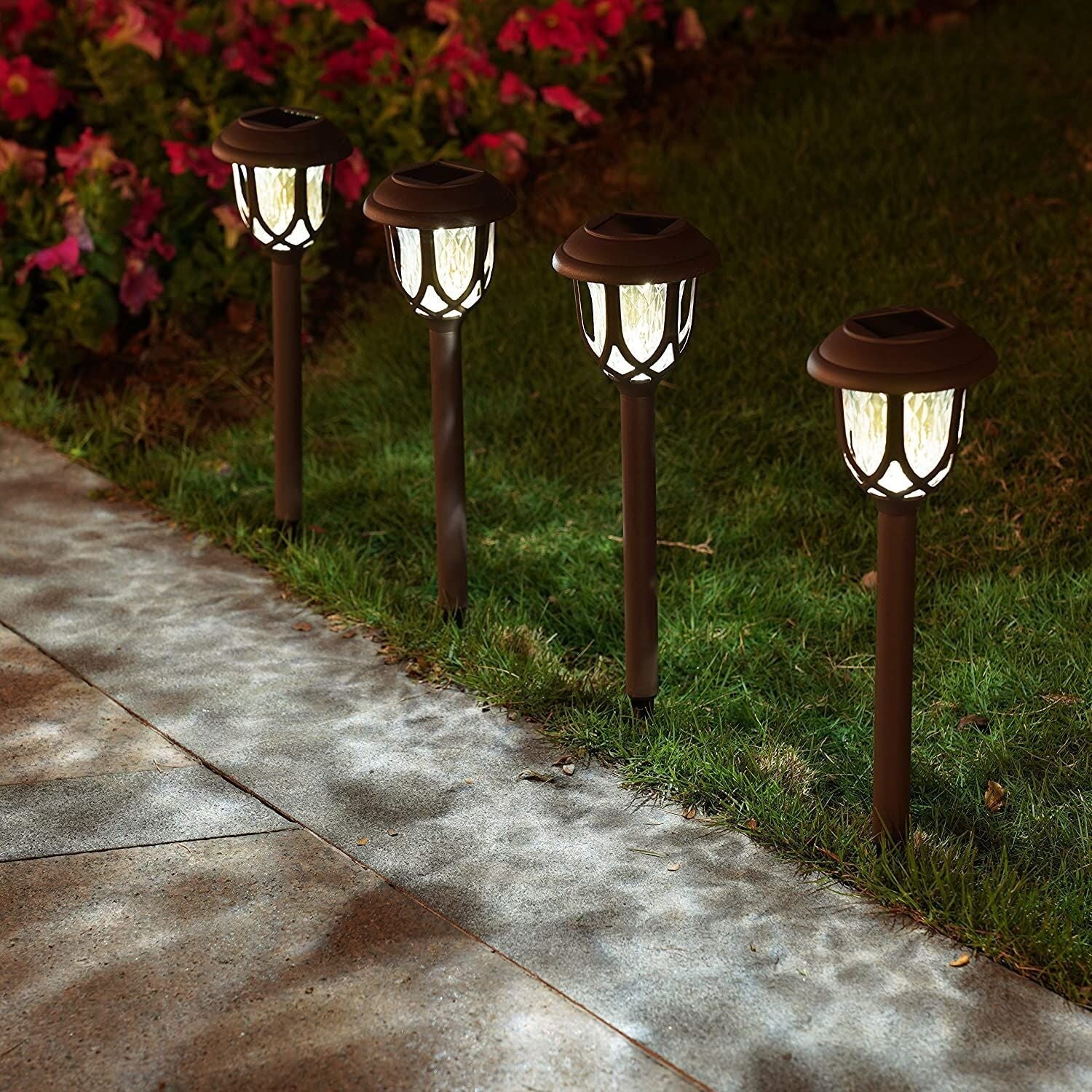 Solar Outdoor Garden Lawn Light Street Light Garden LED Decorative Landscape Light Villa Ground Plug Light(Warm Light)