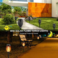 2 PCS Solar Garden Lights – Waterproof LED Outdoor Landscape Lights with Realistic Flame Effect, 6-12 Hours Lighting, Durable ABS Plastic thumbnail