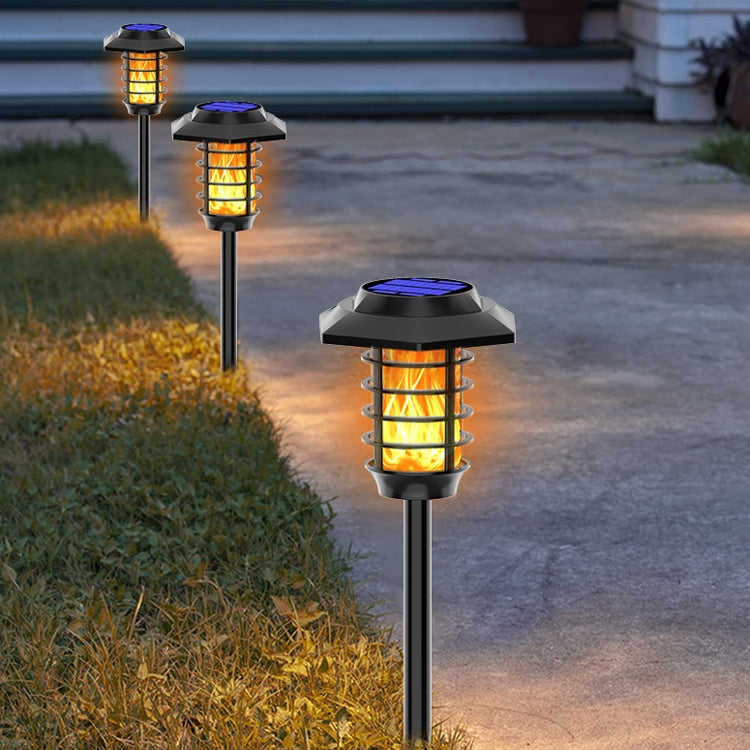 Solar LED Lawn Simulation Flame Lamp Outdoor Garden Lighting Landscape Light, Spec: 48 LED
