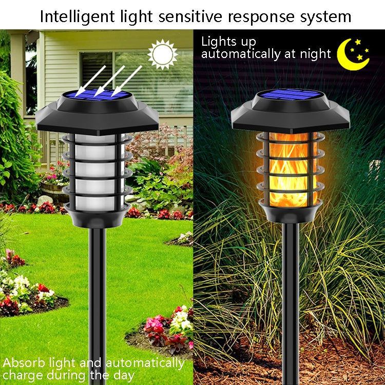 Solar LED Lawn Simulation Flame Lamp Outdoor Garden Lighting Landscape Light, Spec: 66 LED