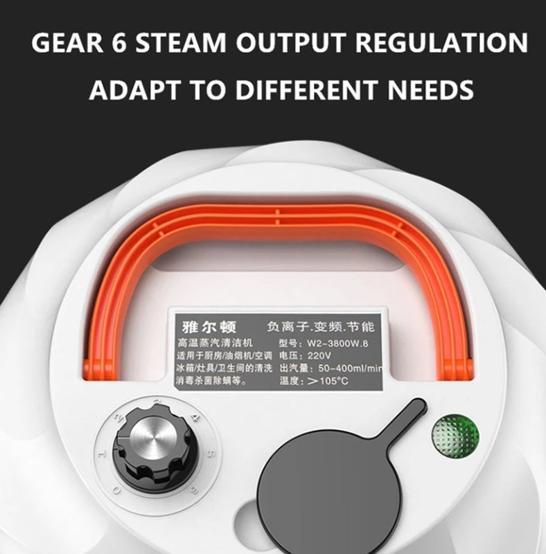 Steam Cleaner High Temperature Sterilization Cleaning Machine with 1L Water Tank 220V EU Plug(White)