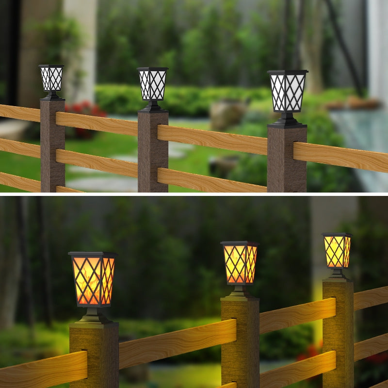 Solar Stigma Flame Lamp Garden Fencee LED Landscape Light(N260C)