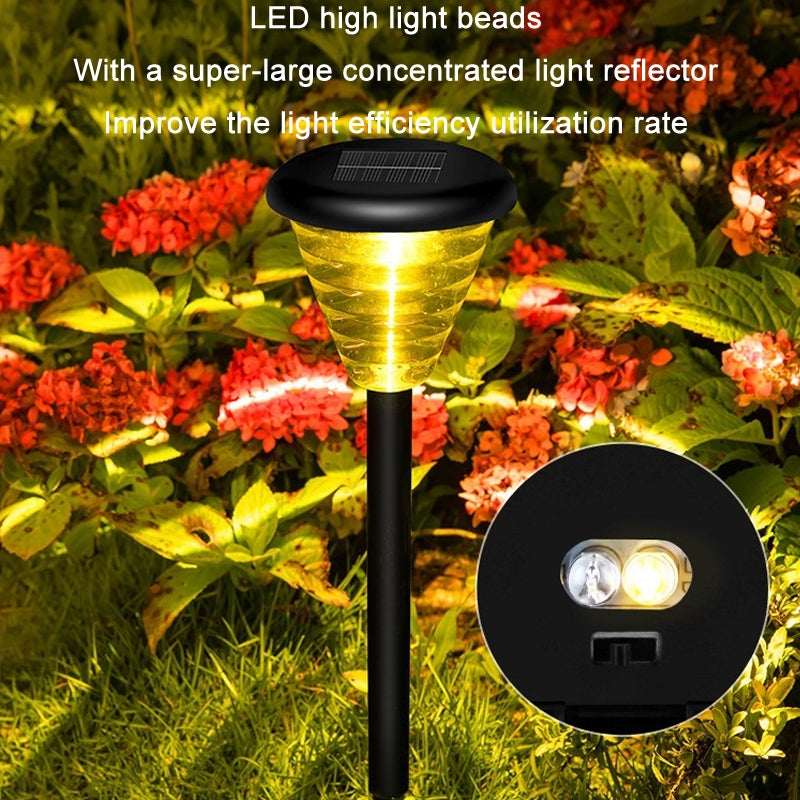 Outdoor Waterproof Intelligent Sensing LED Solar Lamp(Warm+Colorful Light)