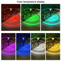 Outdoor Solar LED Lamp For Gardens, Courtyards & Lawns - IP65 waterproof (Warm + Colorful Light) thumbnail