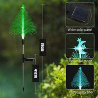 Solar Christmas Tree Light – Star & Moon Design, 7-Color Changing LED, IP65 Waterproof, For Outdoor Decoration thumbnail