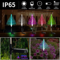 Solar Christmas Tree Light – Star & Moon Design, 7-Color Changing LED, IP65 Waterproof, For Outdoor Decoration thumbnail