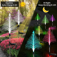 Solar Christmas Tree Light – Star & Moon Design, 7-Color Changing LED, IP65 Waterproof, For Outdoor Decoration thumbnail