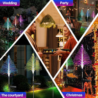 Solar Christmas Tree Light – Star & Moon Design, 7-Color Changing LED, IP65 Waterproof, For Outdoor Decoration thumbnail