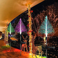 Solar Christmas Tree Light – Star & Moon Design, 7-Color Changing LED, IP65 Waterproof, For Outdoor Decoration thumbnail