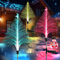 Solar Christmas Tree Light – Star & Moon Design, 7-Color Changing LED, IP65 Waterproof, For Outdoor Decoration thumbnail