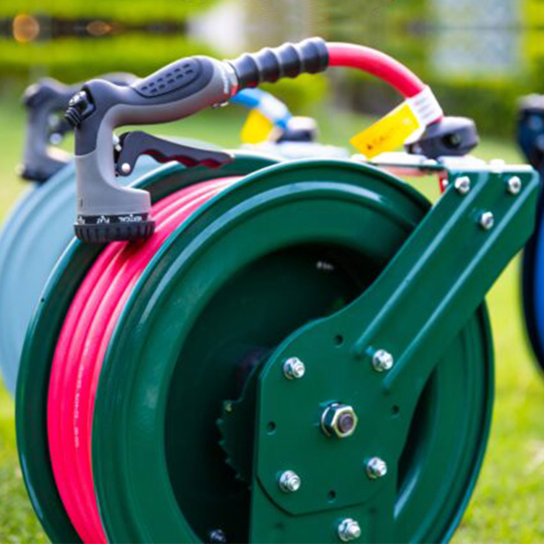 Zephyr Retractable Water Hose Reel with Spray Gun (HeavyDuty Multip