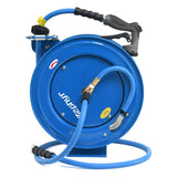 Zephyr Retractable Water Hose Reel with Spray Gun (Heavy-Duty | Multiple Colors)
