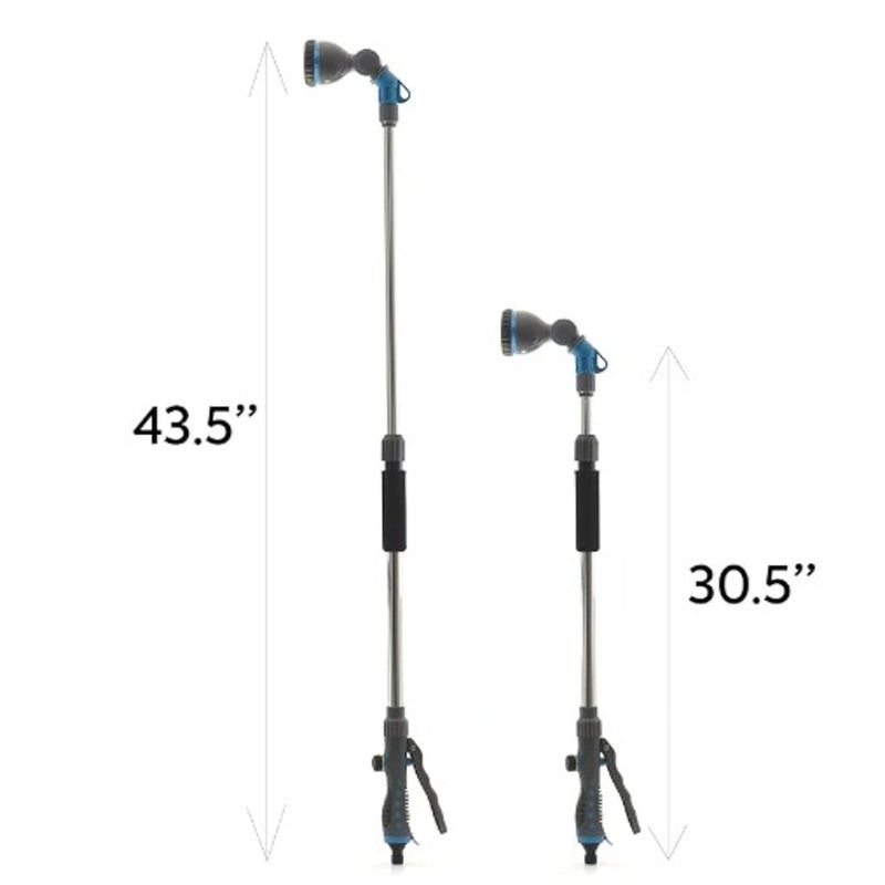 Zephyr 8-Mode Telescopic Water Wand For Garden And Washing - With Ergoflow & Adjustable Length