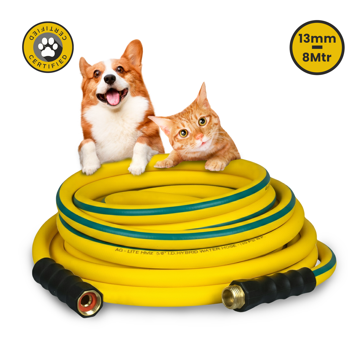 Zephyr Pet Bath Hose for Home Grooming Flexible Pet Shower Pipe for Dogs & Cats Leak Proof (13 mm x 8 Mtr) Pet Wash