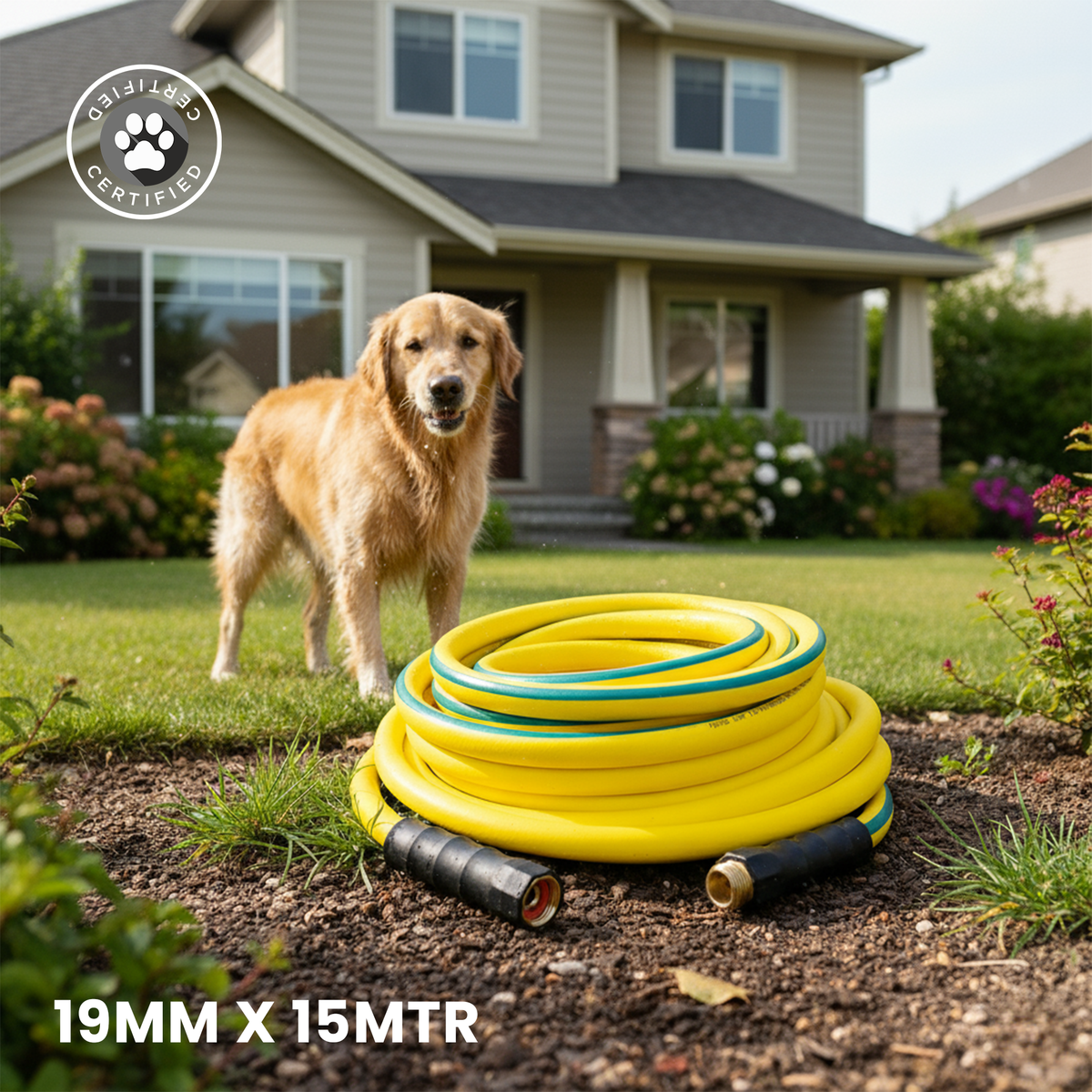 Zephyr Pet Bath Hose for Home Grooming Long Dog Wash Pipe for Garden & Home Use Leak Proof (19 mm x 15 Mtr) Pet Wash