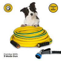 Zephyr Pet Bath Hose for Home Grooming with 9-mode Shower Nozzle, Flexible Pet Shower Pipe for Dogs & Cats, Leak Proof (13 mm x 8 Mtr) thumbnail