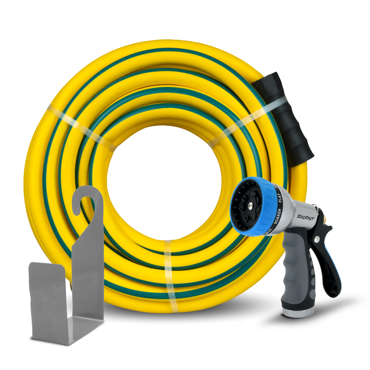 Zephyr All in One PET Wash Bundle with Hose 9-Mode Shower Nozzle & Hose Hanger for Home & Balcony (13mm x 5M) Pet Wash