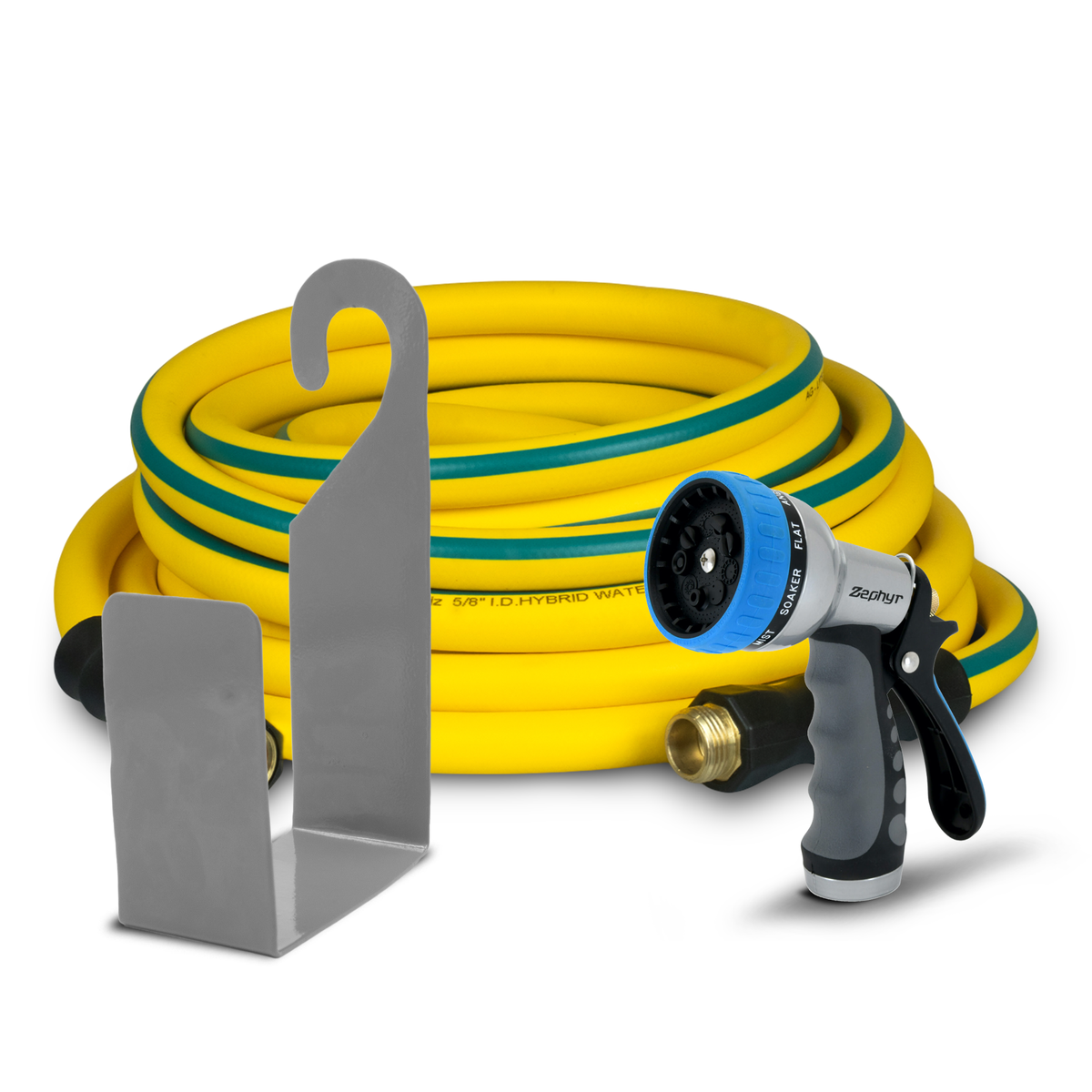Zephyr All in One PET Wash Bundle with Hose 9-Mode Shower Nozzle & Hose Hanger for Home & Balcony (13mm x 5M) Pet Wash
