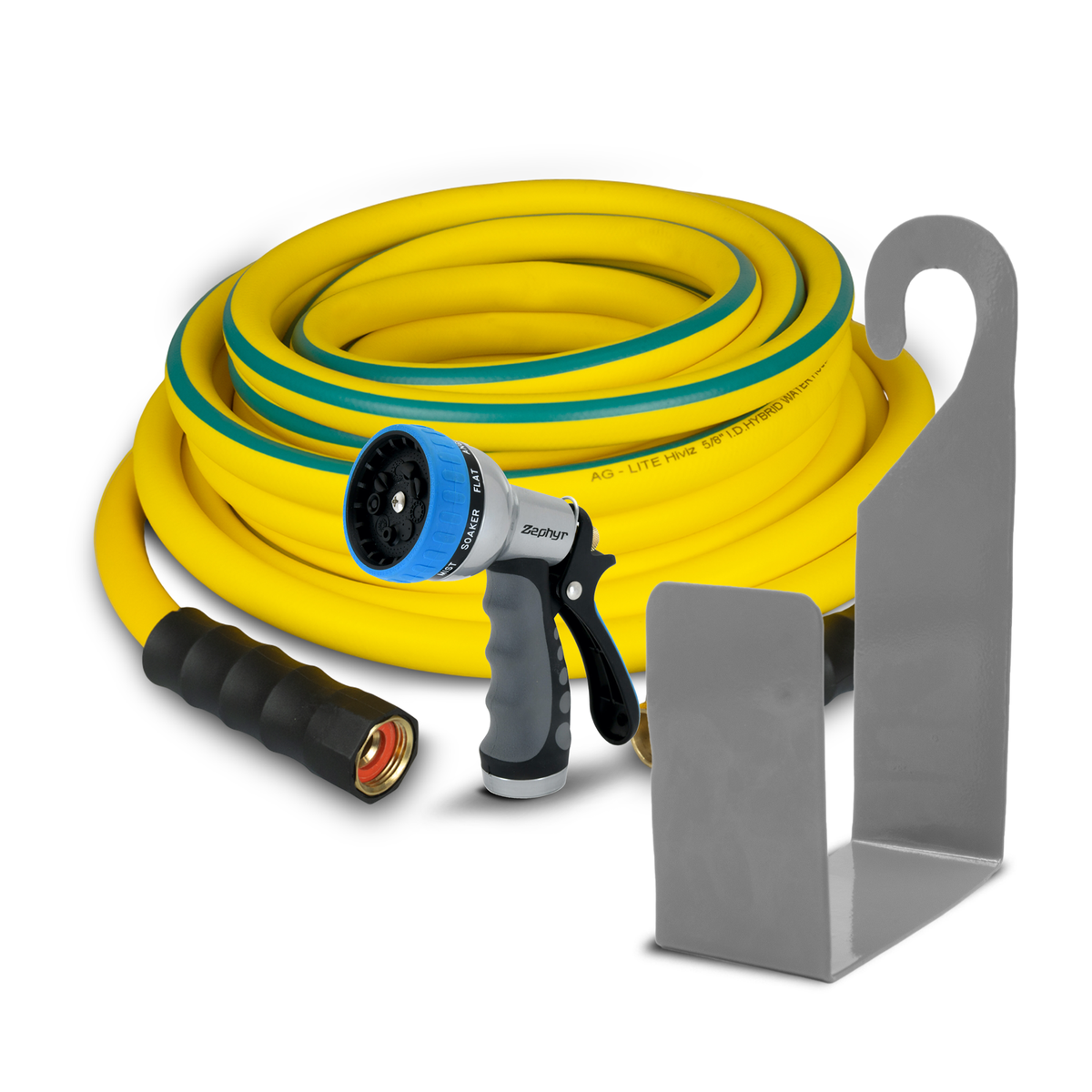 Zephyr All in One PET Wash Bundle with Hose 9-Mode Shower Nozzle & Hose Hanger for Home & Balcony (13mm x 8M) Pet Wash