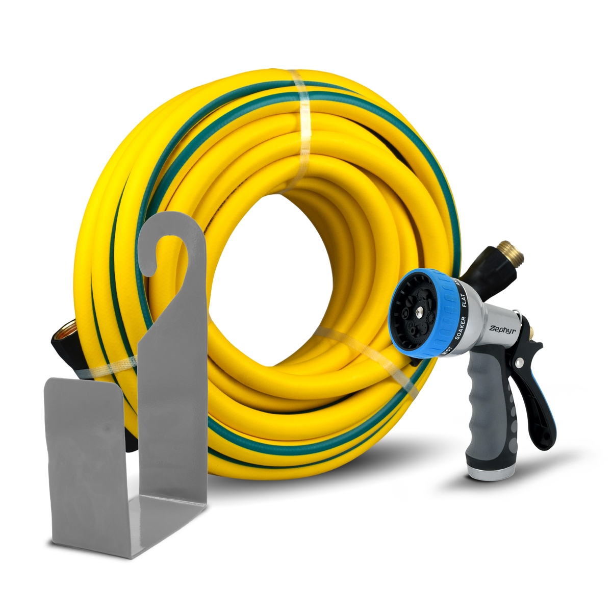Zephyr All in One PET Wash Bundle with Hose 9-Mode Shower Nozzle & Hose Hanger for Home & Balcony (13mm x 30M) Pet Wash