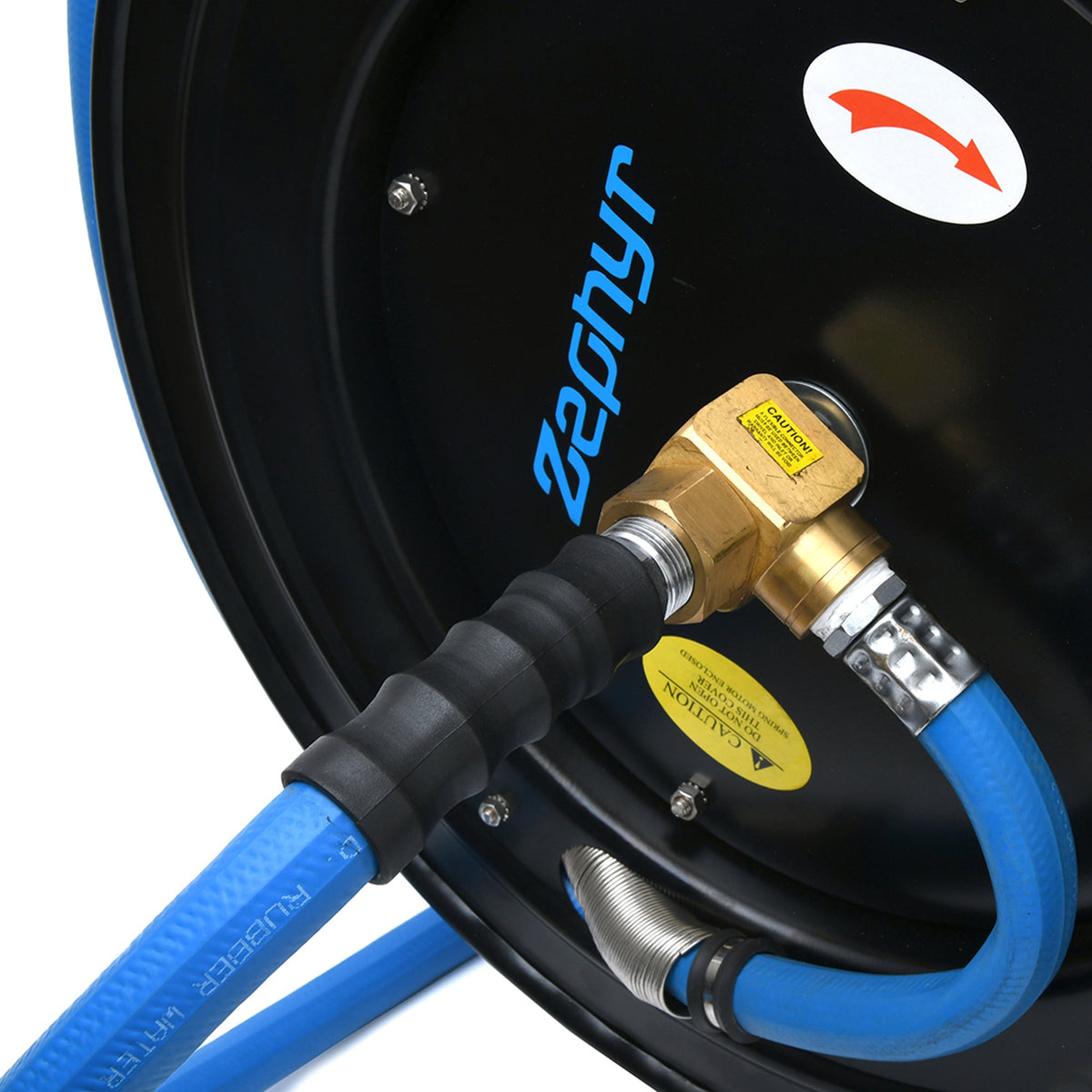 Zephyr Pet Wash Auto Retractable Metal Hose Reel for Home & Balcony (13mm × 8M) Pet Wash Hose Reels
