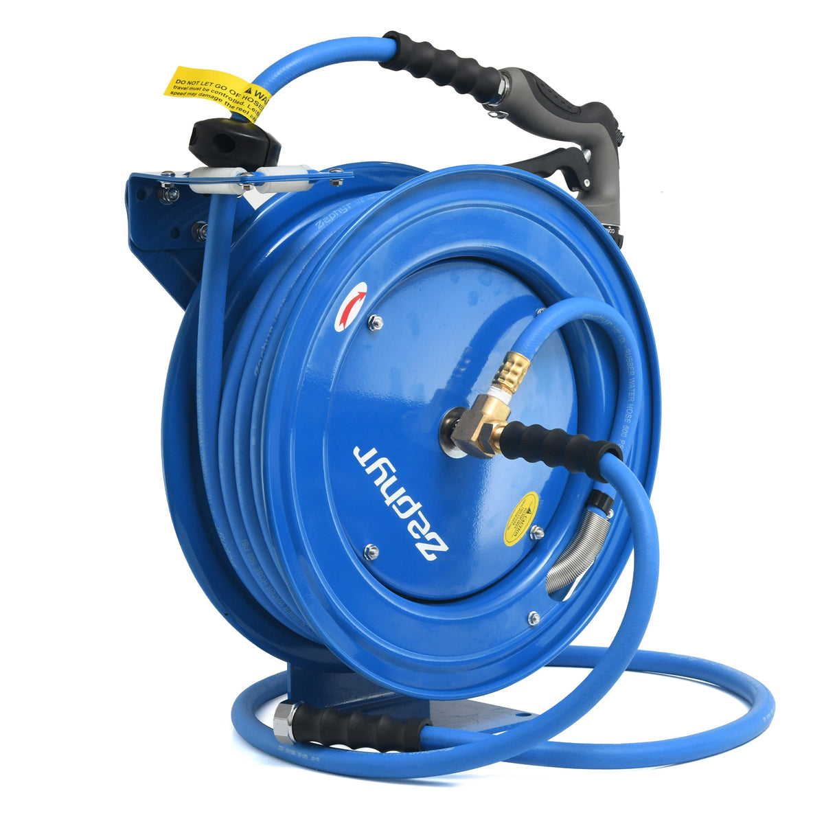 Zephyr Pet Wash Auto Retractable Metal Hose Reel for Home & Balcony (13mm × 15M) Heavy Duty Pet Wash Hose Reels