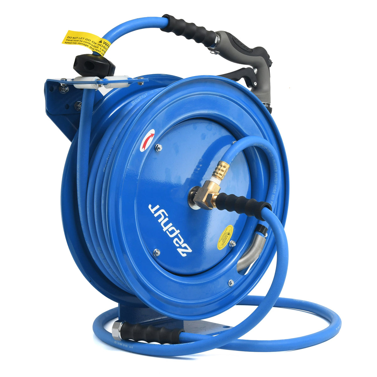 Zephyr Pet Wash Auto Retractable Metal Hose Reel for Home & Balcony (13mm × 15M) Heavy Duty Pet Wash Hose Reels