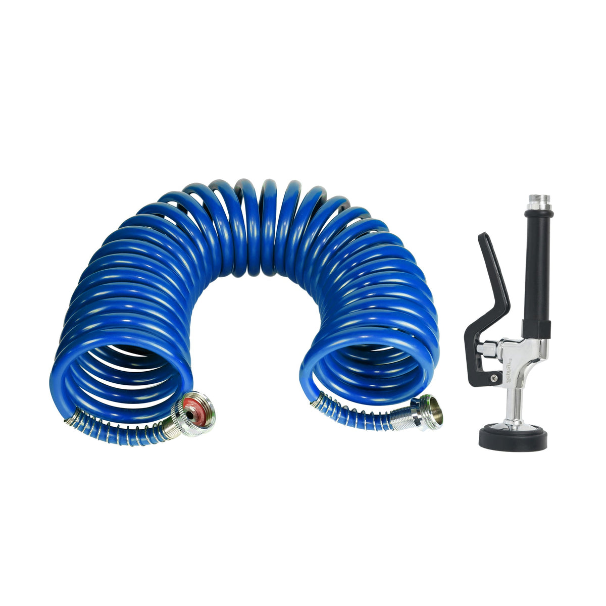 Zephyr Pet Wash Recoil Hose with Soft Spray GentleFlow Gun (10 mm × 8 M) Compact Recoil Hoses